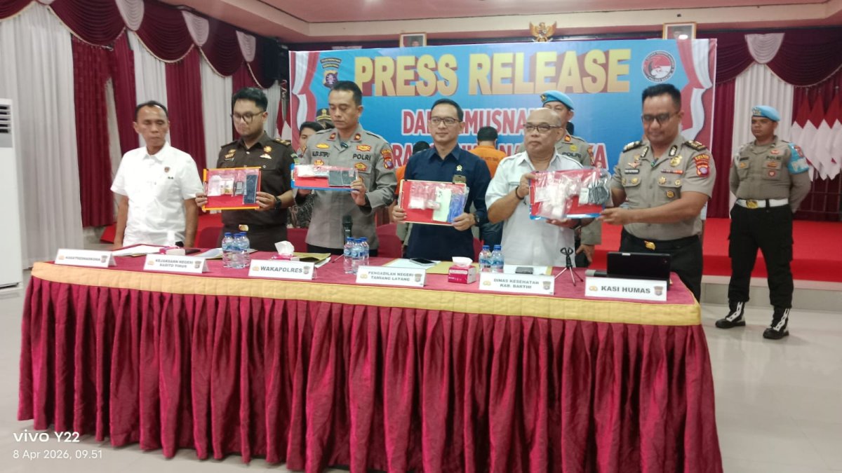 Polres Barito Timur Ungkap Jaringan Narkoba, Amankan Tiga Tersangka dan Barbuk 97,8 Gram Sabu