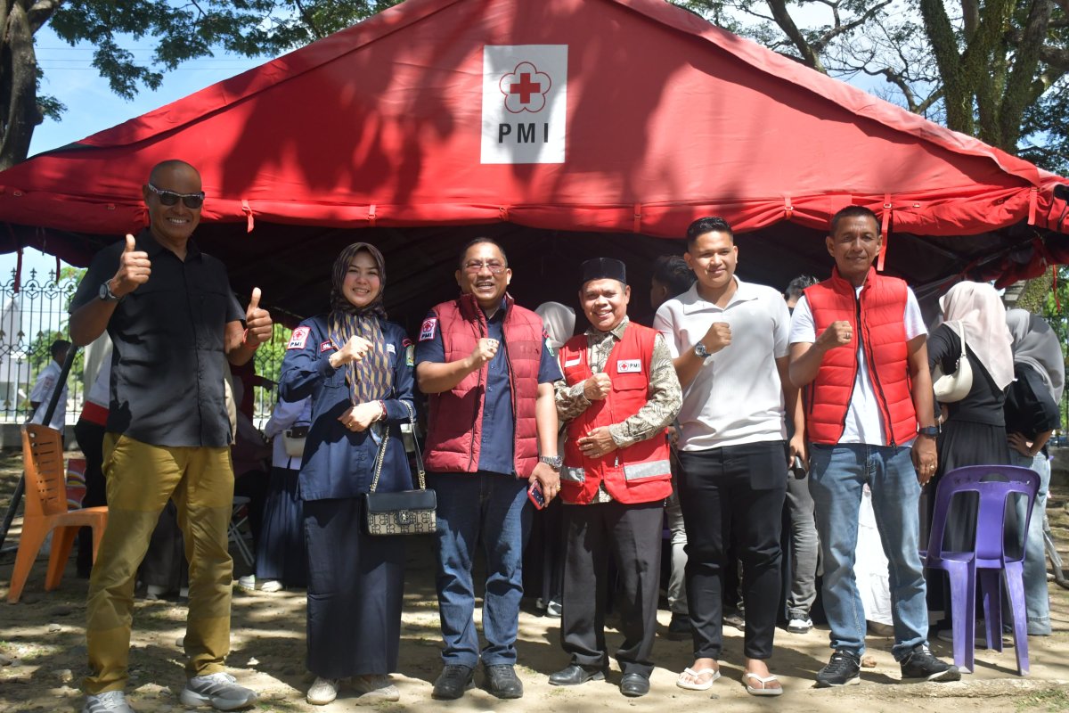 Peringati Hari Donor Darah Sedunia Palang Merah Indonesia Bireuen Kumpulkan 115 Kantong Darah. 
